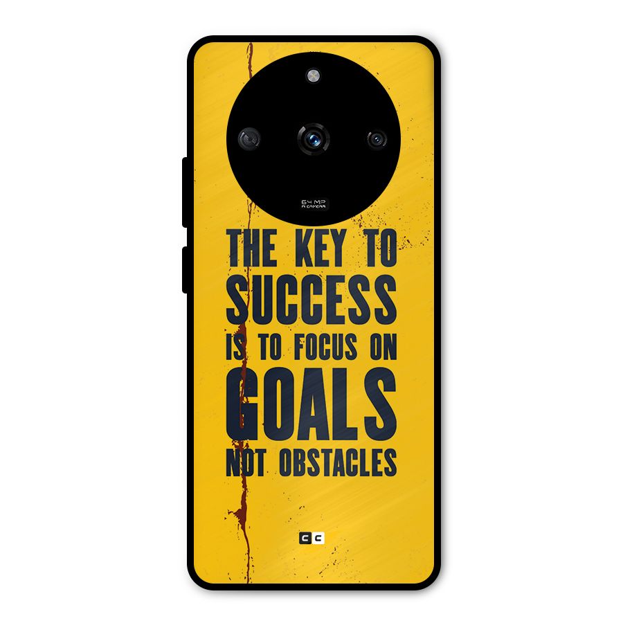 Goals Not Obstacles Metal Back Case for Realme Narzo 60 5G