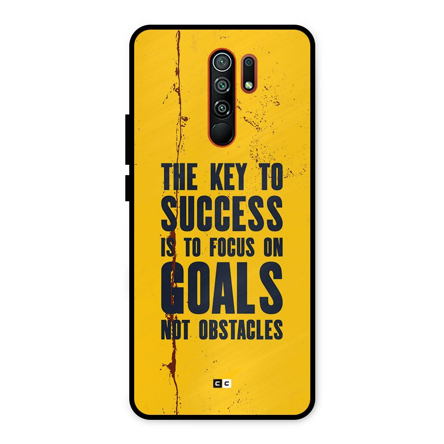 Goals Not Obstacles Metal Back Case for Redmi 9 Prime
