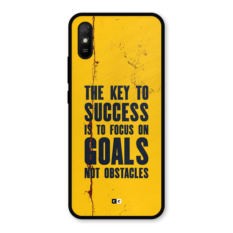 Goals Not Obstacles Metal Back Case for Redmi 9a