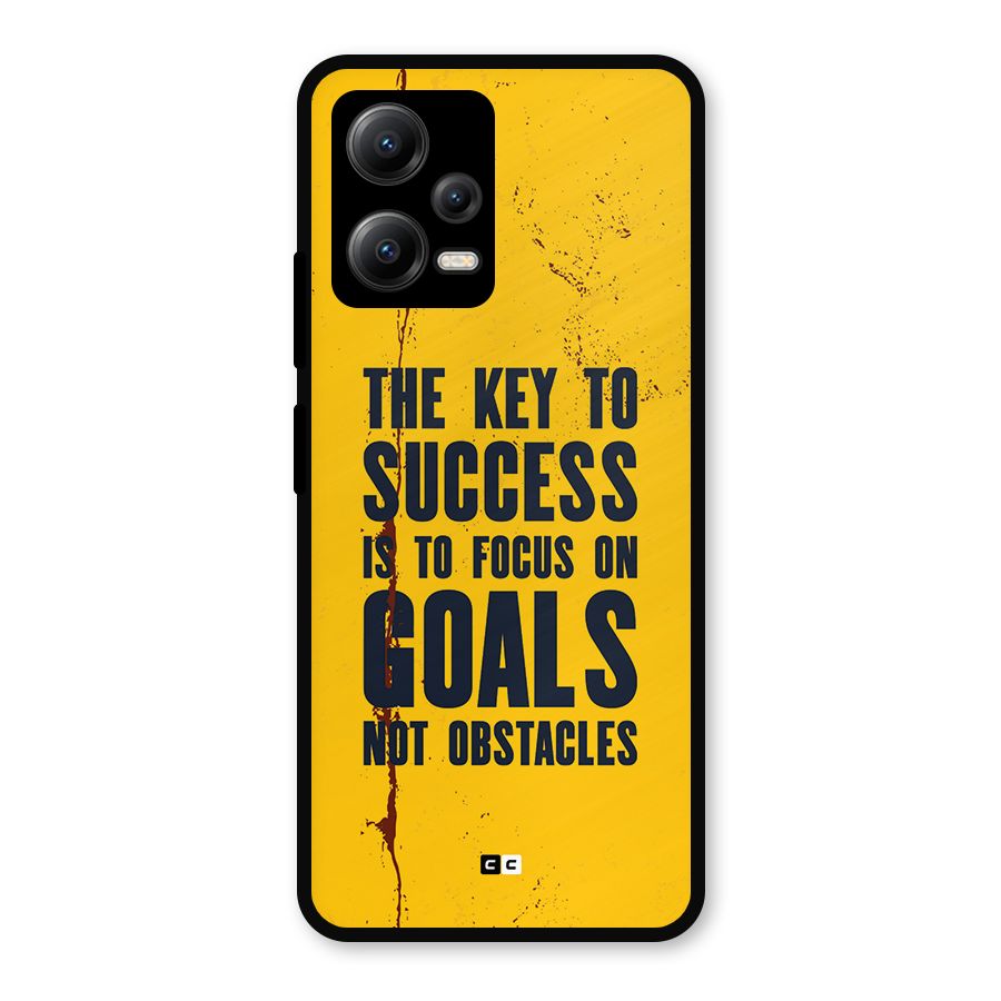 Goals Not Obstacles Metal Back Case for Redmi Note 12 5G