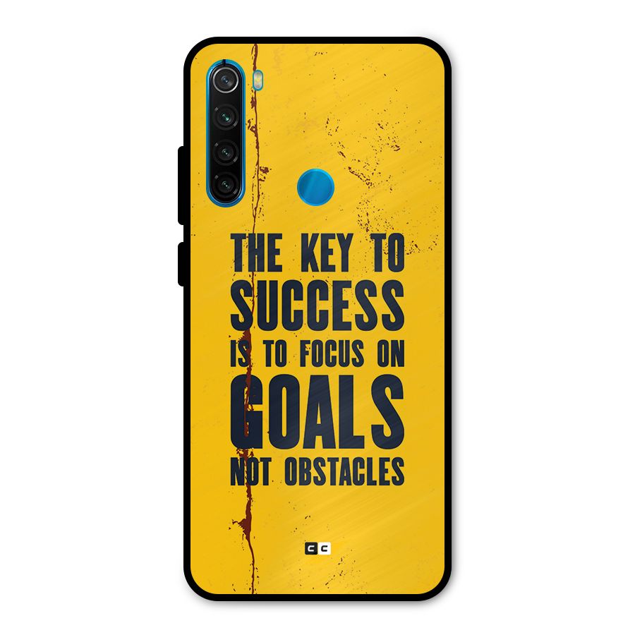 Goals Not Obstacles Metal Back Case for Redmi Note 8