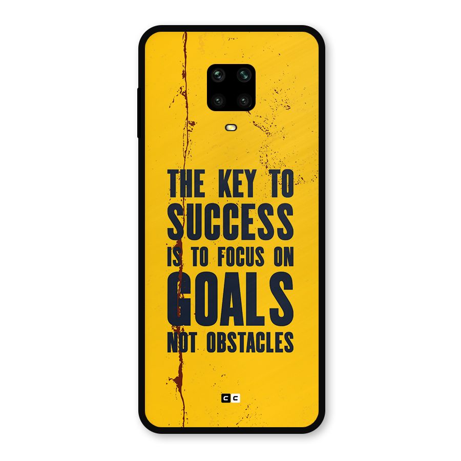 Goals Not Obstacles Metal Back Case for Redmi Note 9 Pro