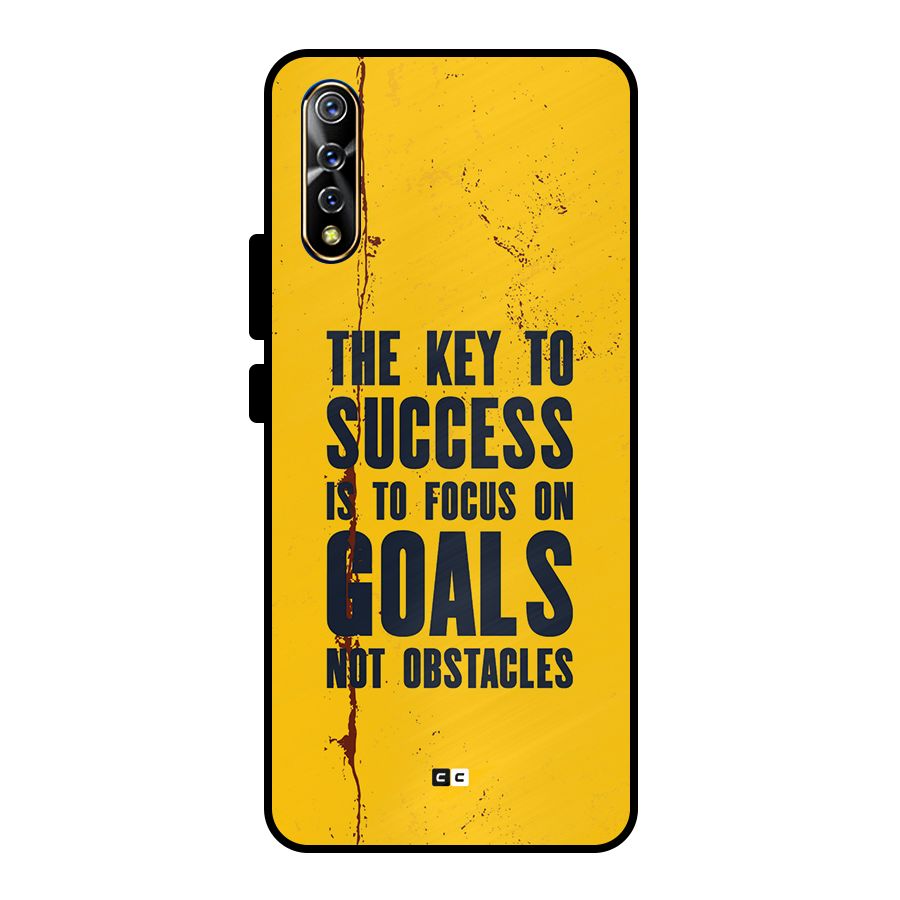 Goals Not Obstacles Metal Back Case for Vivo S1