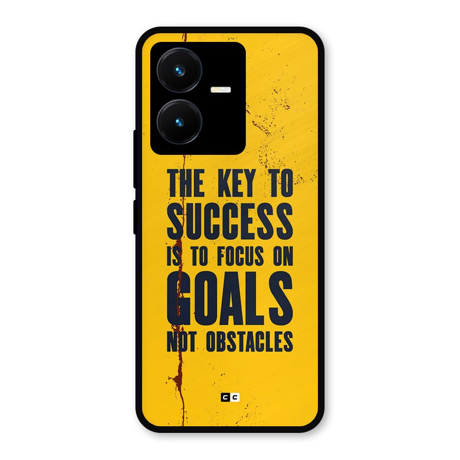 Goals Not Obstacles Metal Back Case for Vivo Y22