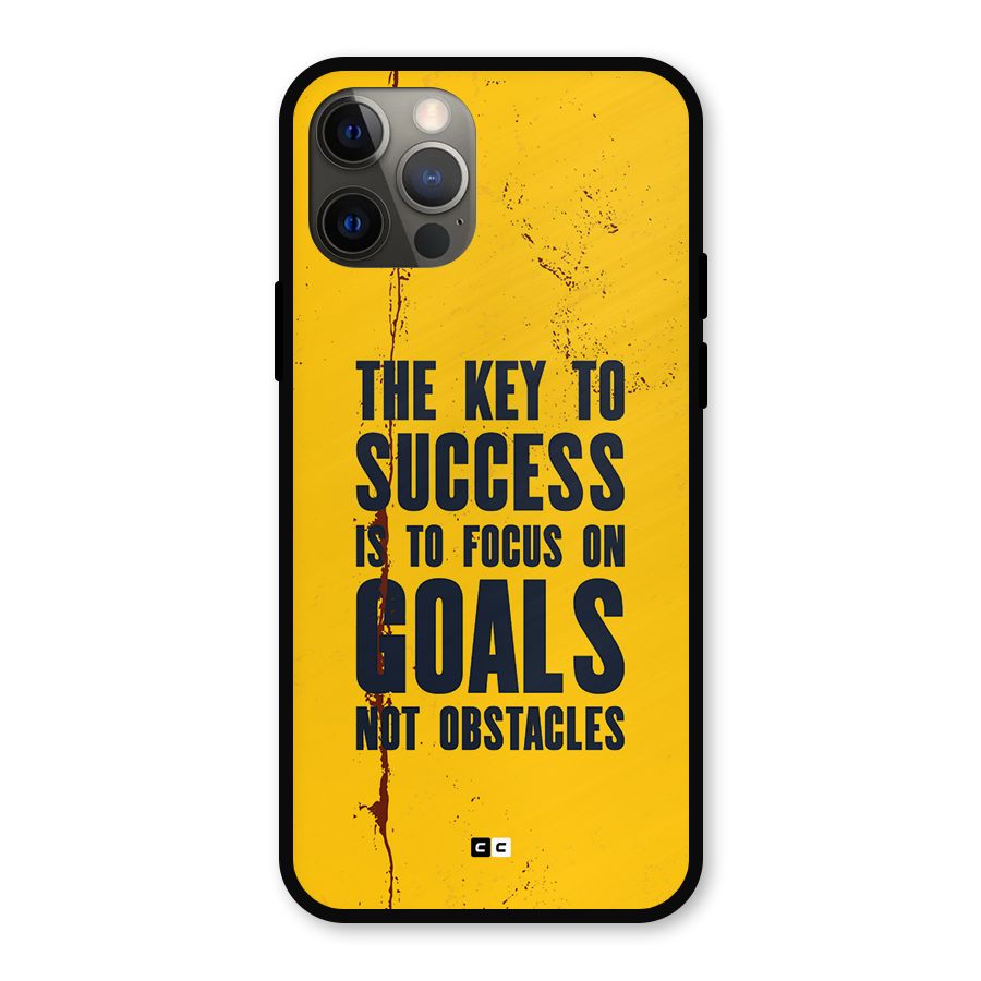 Goals Not Obstacles Metal Back Case for iPhone 12 Pro