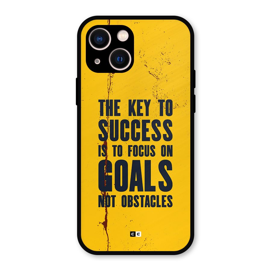 Goals Not Obstacles Metal Back Case for iPhone 13