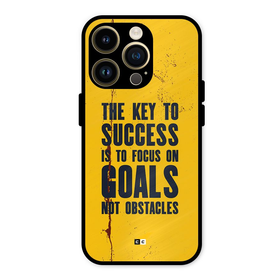 Goals Not Obstacles Metal Back Case for iPhone 14 Pro