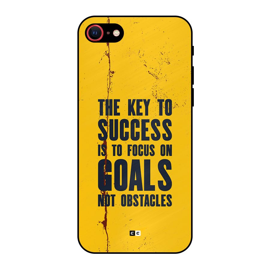 Goals Not Obstacles Metal Back Case for iPhone SE 2022