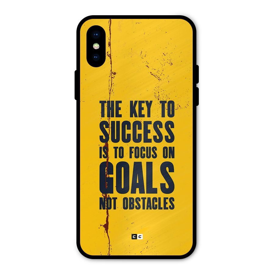 Goals Not Obstacles Metal Back Case for iPhone XS