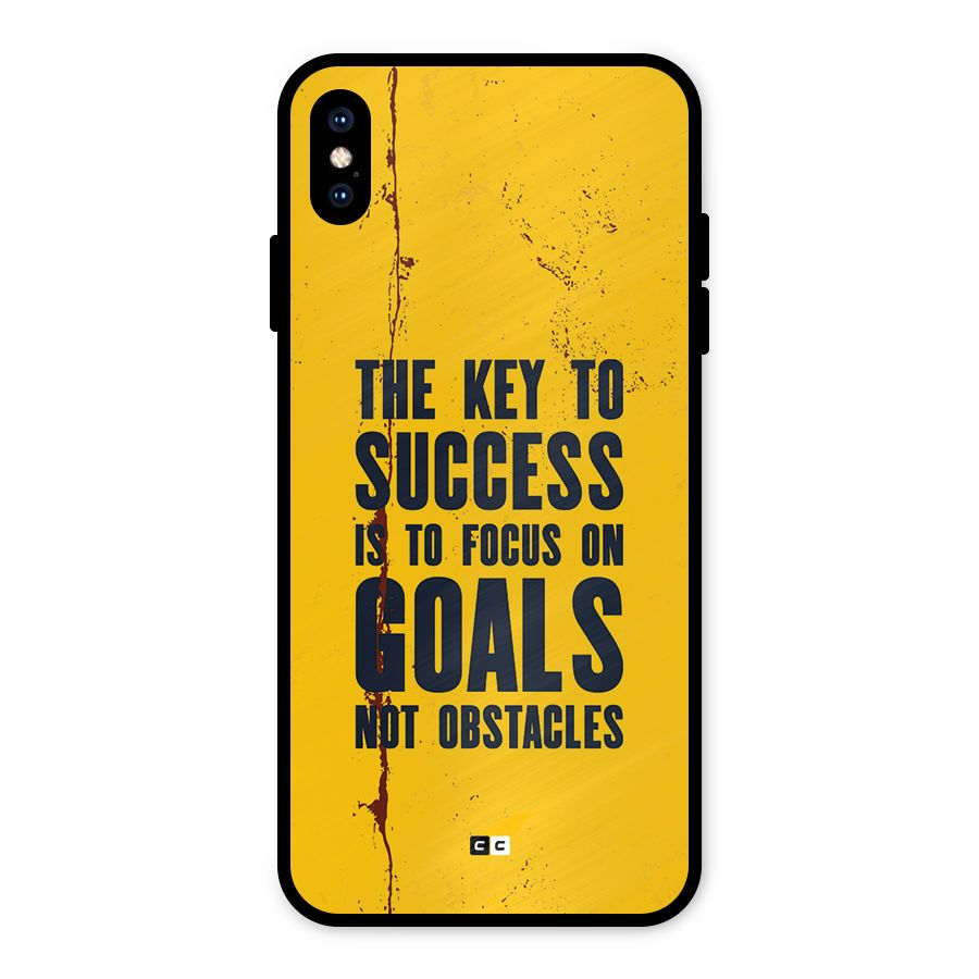Goals Not Obstacles Metal Back Case for iPhone XS Max