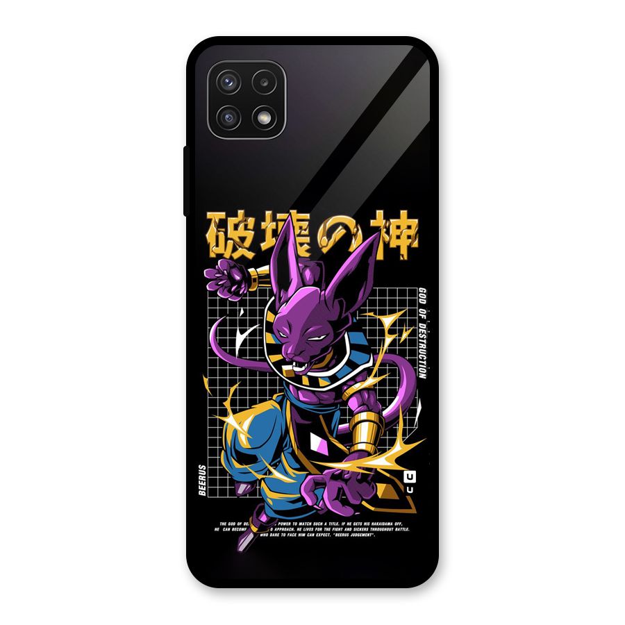 God Of Destruction Glass Back Case for Galaxy A22 5G