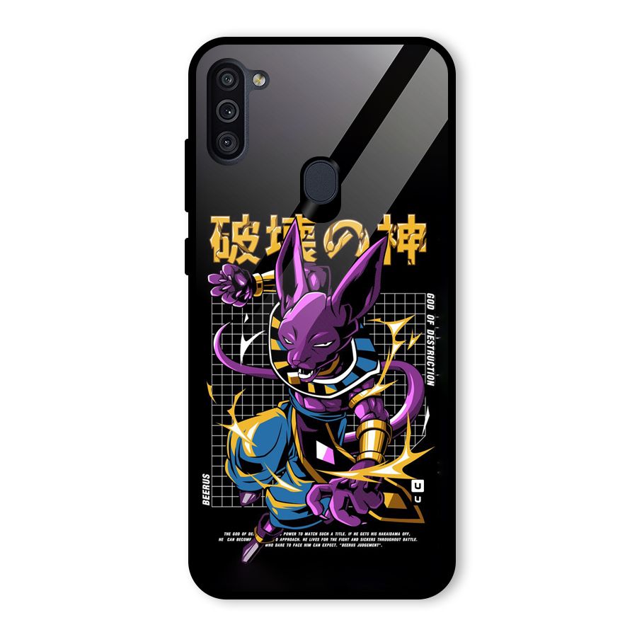 God Of Destruction Glass Back Case for Galaxy M11