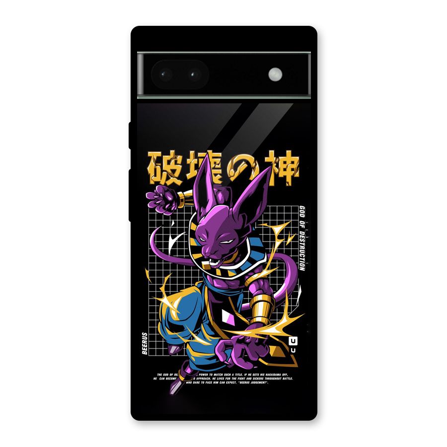 God Of Destruction Glass Back Case for Google Pixel 6a