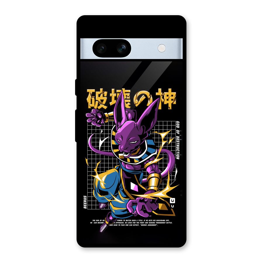 God Of Destruction Glass Back Case for Google Pixel 7a