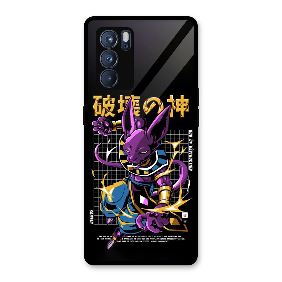 God Of Destruction Glass Back Case for Oppo Reno6 Pro 5G