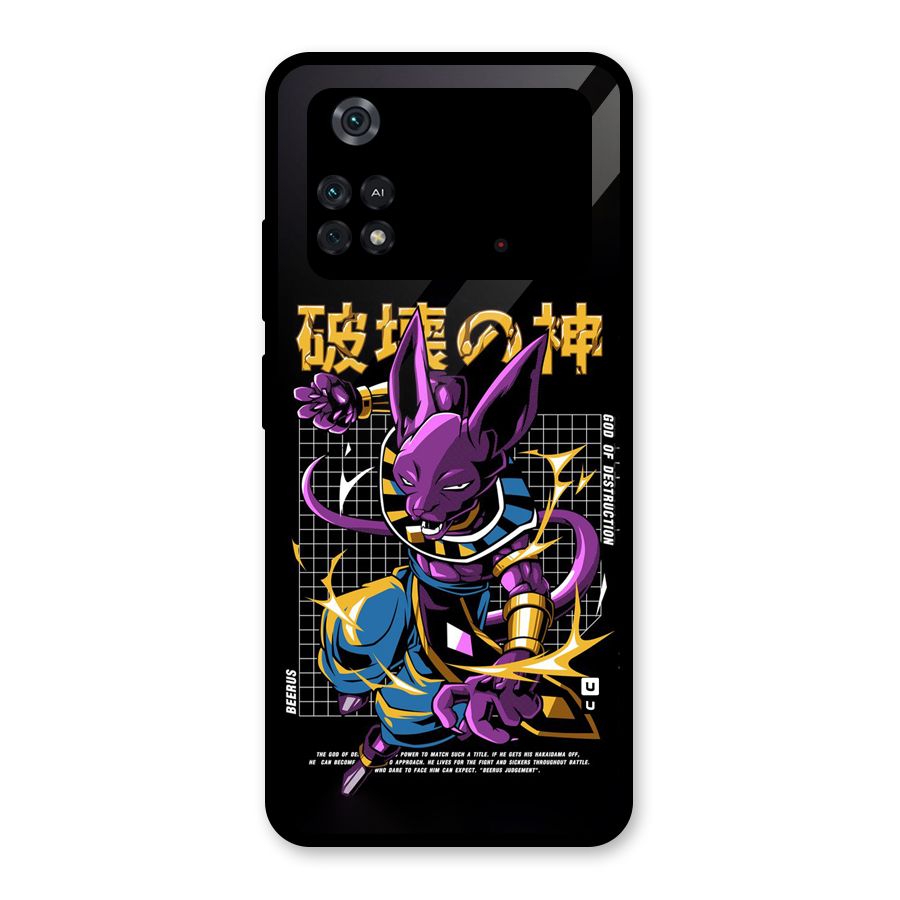 God Of Destruction Glass Back Case for Poco M4 Pro 4G