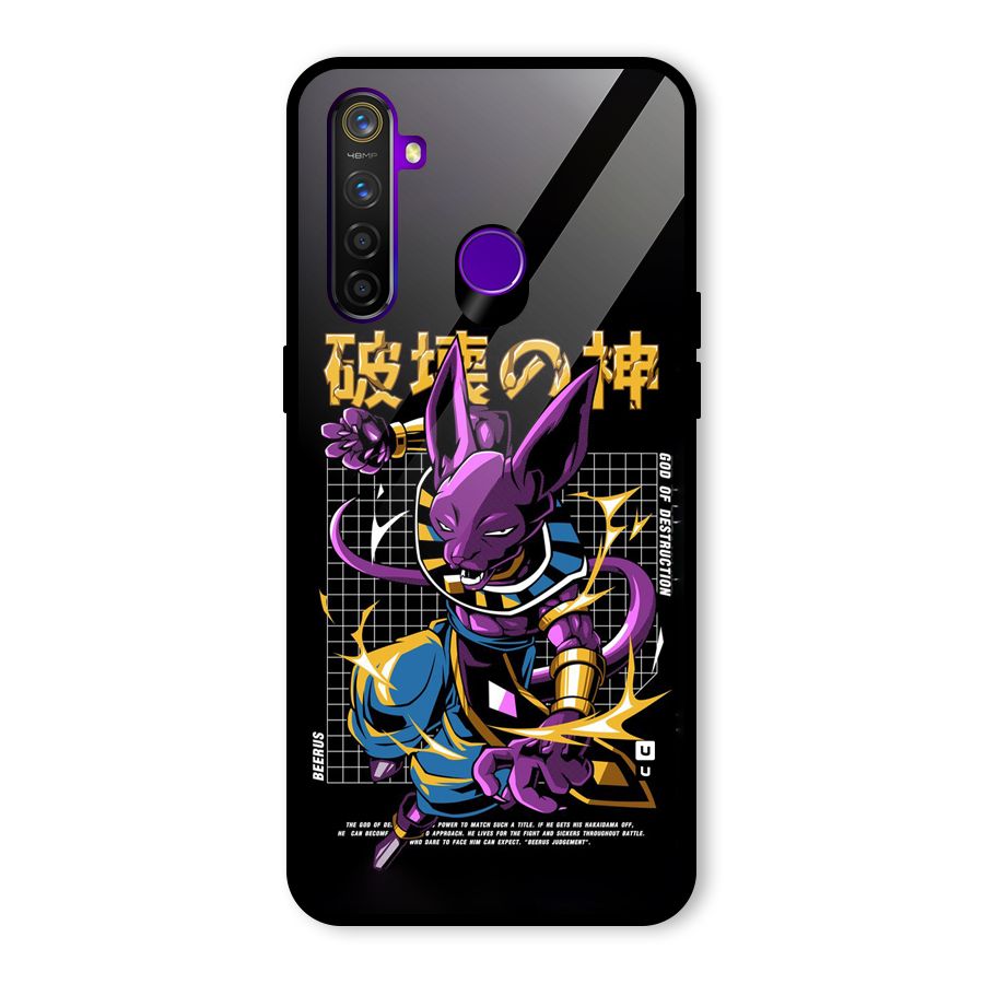 God Of Destruction Glass Back Case for Realme 5 Pro
