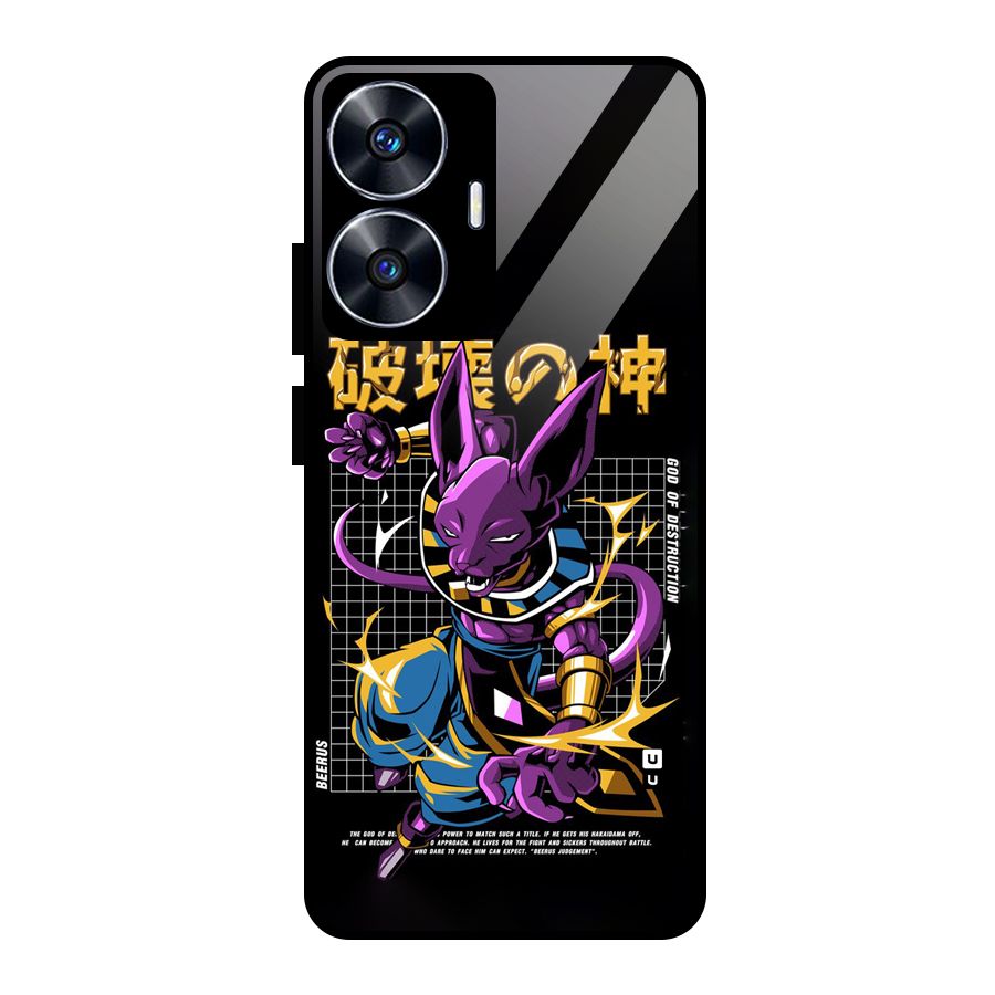 God Of Destruction Glass Back Case for Realme Narzo N55
