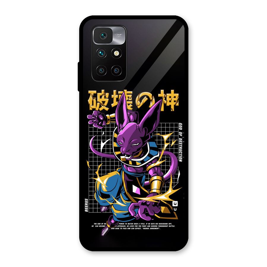 God Of Destruction Glass Back Case for Redmi 10 Prime