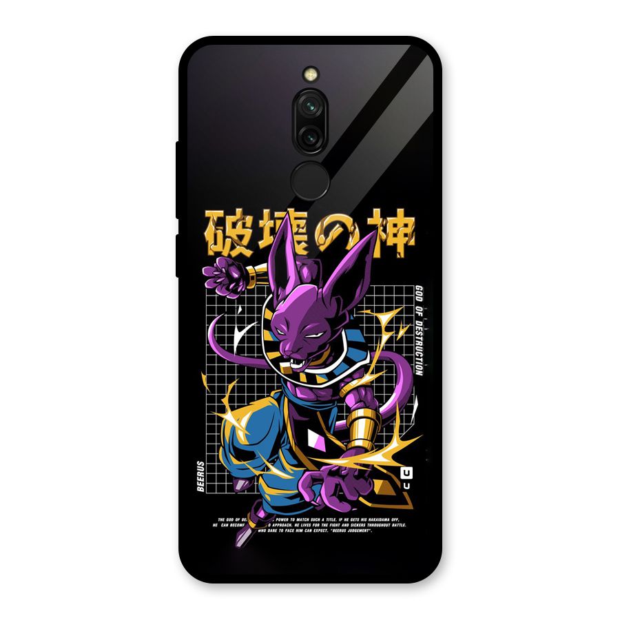 God Of Destruction Glass Back Case for Redmi 8