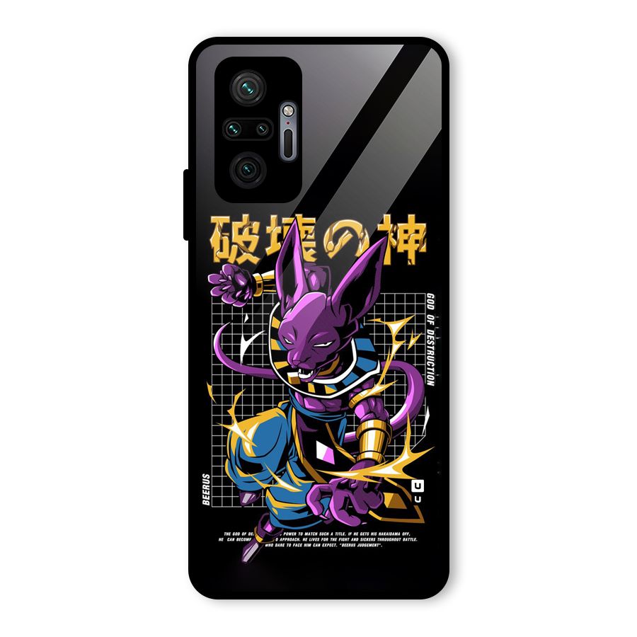 God Of Destruction Glass Back Case for Redmi Note 10 Pro
