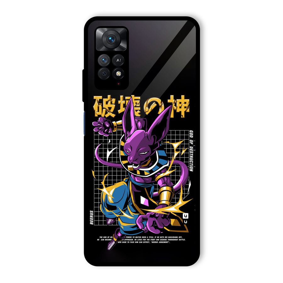 God Of Destruction Glass Back Case for Redmi Note 11 Pro
