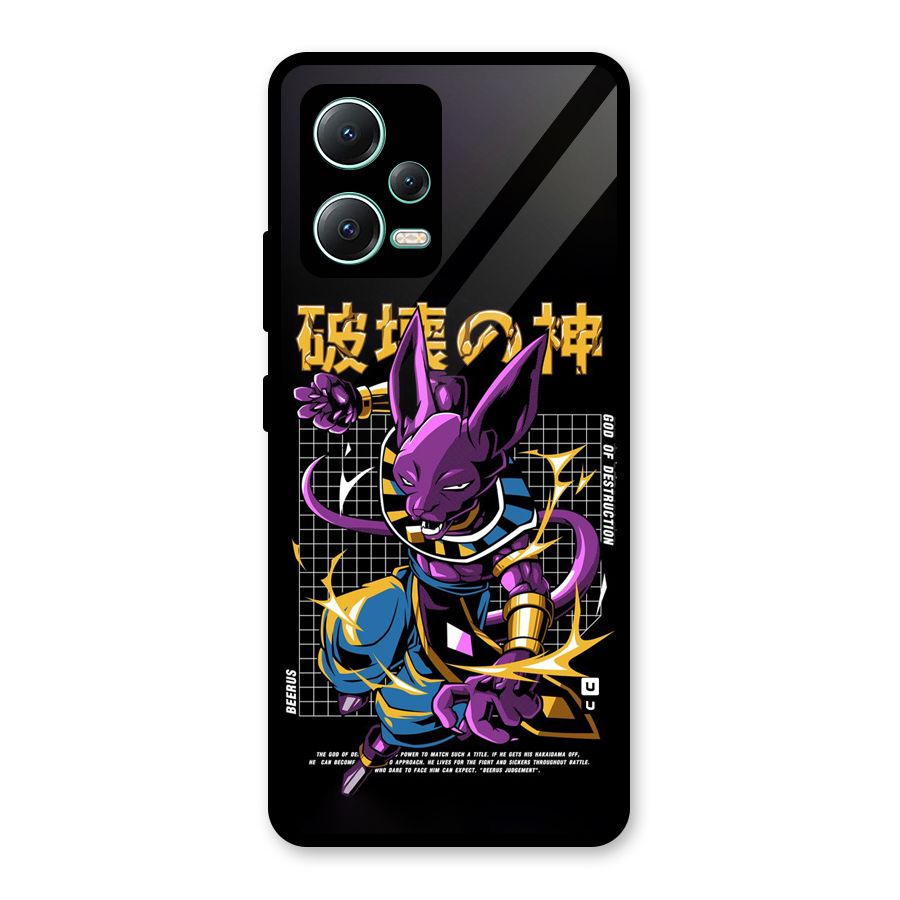 God Of Destruction Glass Back Case for Redmi Note 12 5G