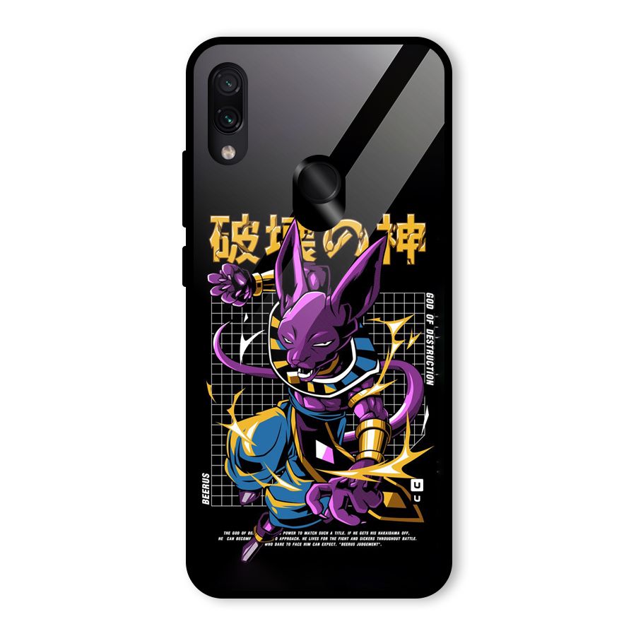 God Of Destruction Glass Back Case for Redmi Note 7 Pro