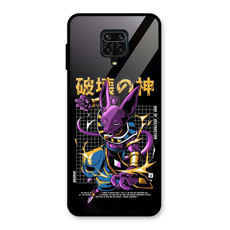 God Of Destruction Glass Back Case for Redmi Note 9 Pro