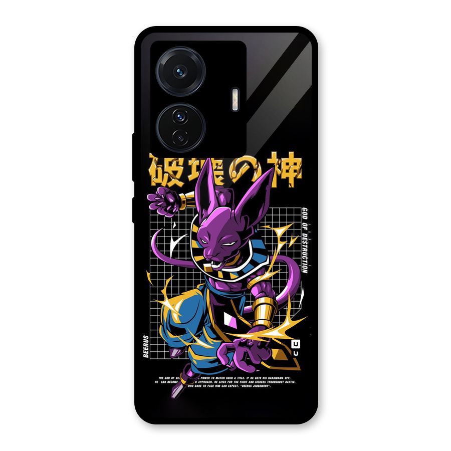 God Of Destruction Glass Back Case for Vivo T1 Pro