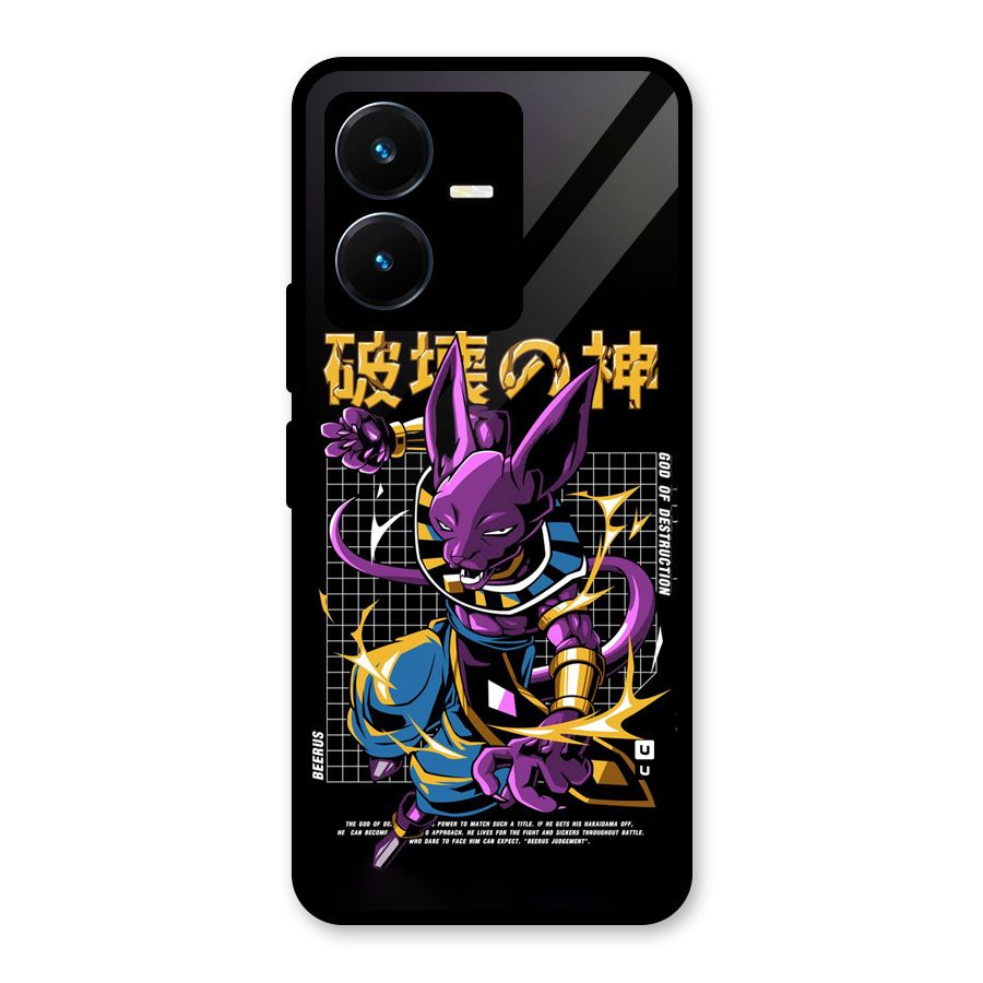 God Of Destruction Glass Back Case for Vivo Y22s