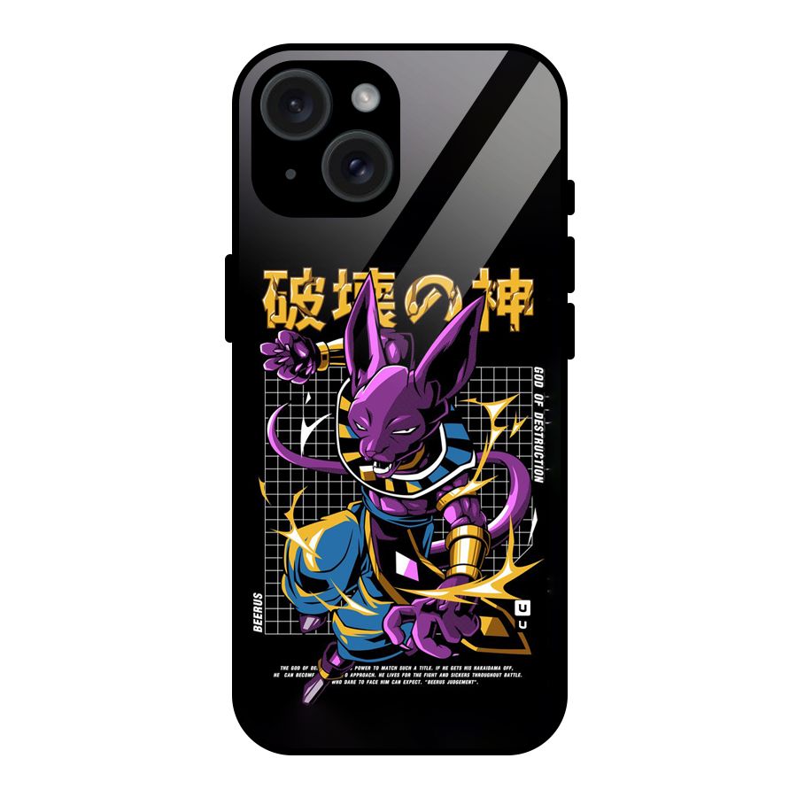 God Of Destruction Glass Back Case for iPhone 15