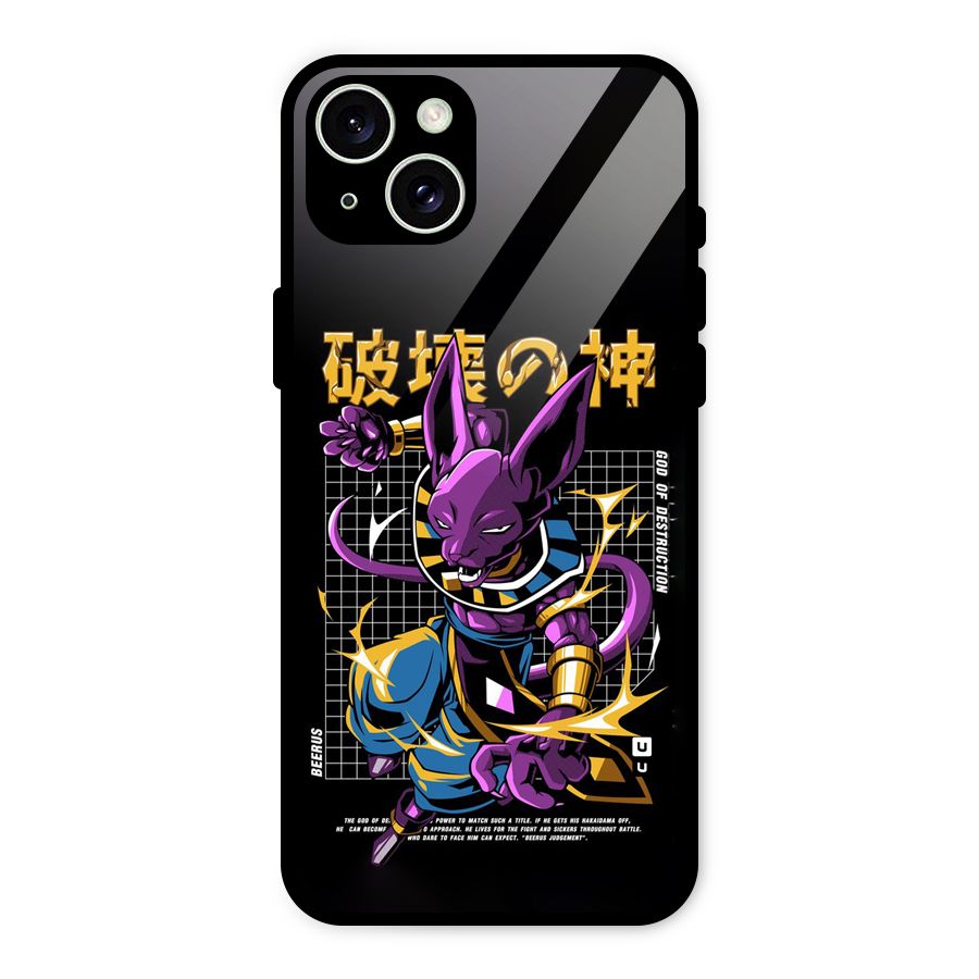 God Of Destruction Glass Back Case for iPhone 15 Plus