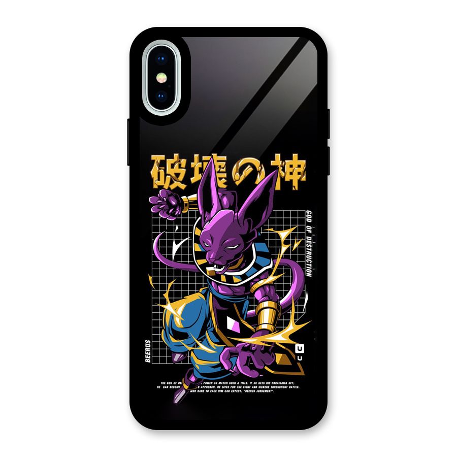 God Of Destruction Glass Back Case for iPhone XS