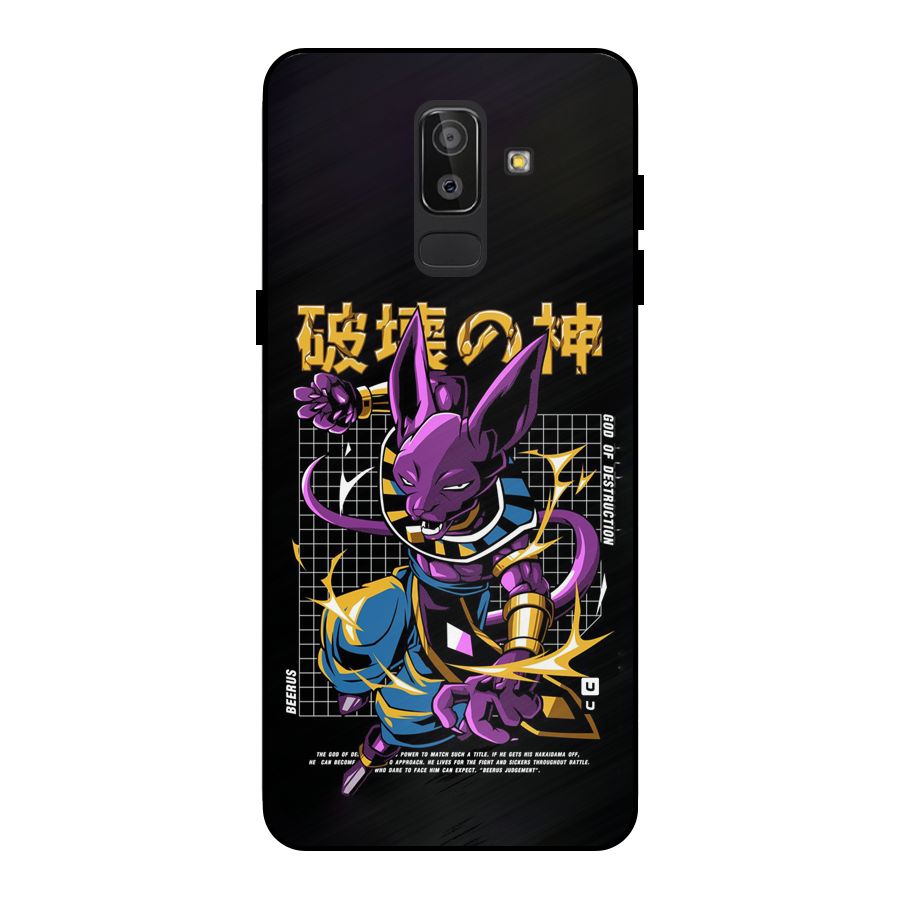 God Of Destruction Metal Back Case for Galaxy J8
