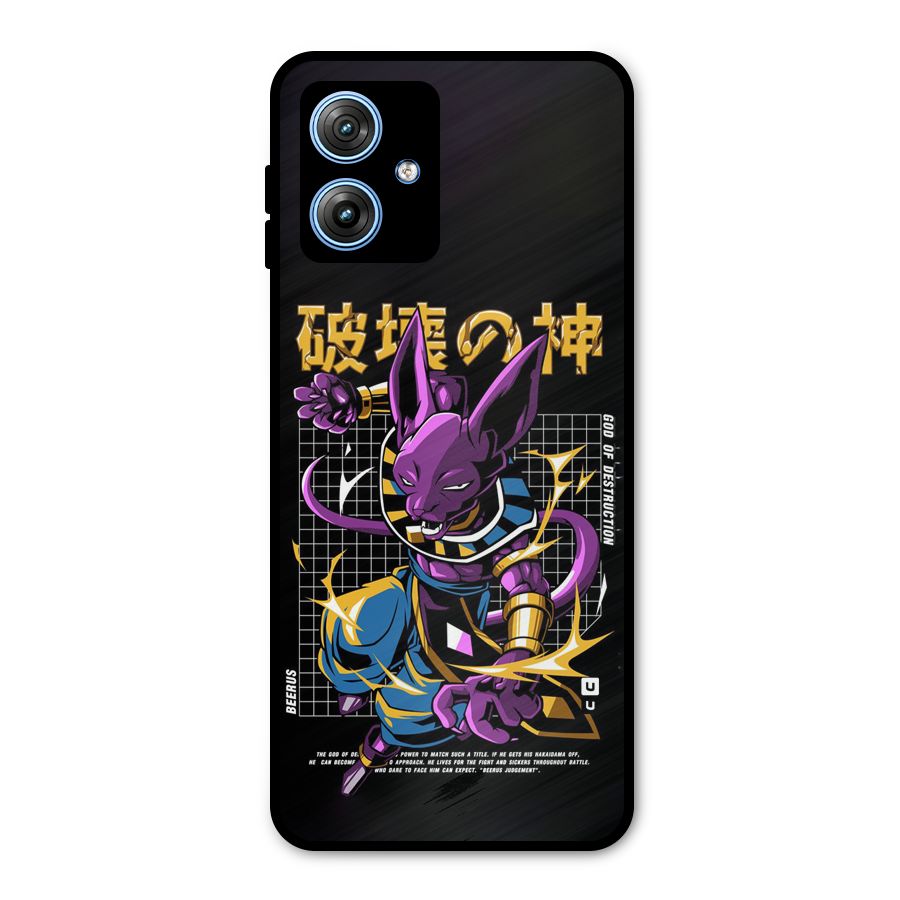 God Of Destruction Metal Back Case for Moto G54
