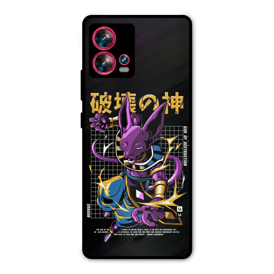God Of Destruction Metal Back Case for Motorola Edge 30 Fusion