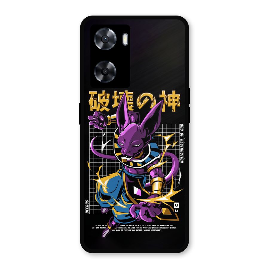 God Of Destruction Metal Back Case for Oppo A77s