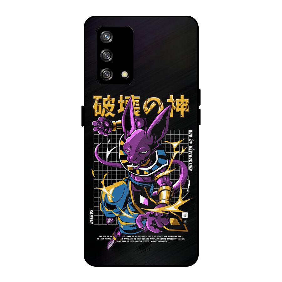 God Of Destruction Metal Back Case for Oppo F19s