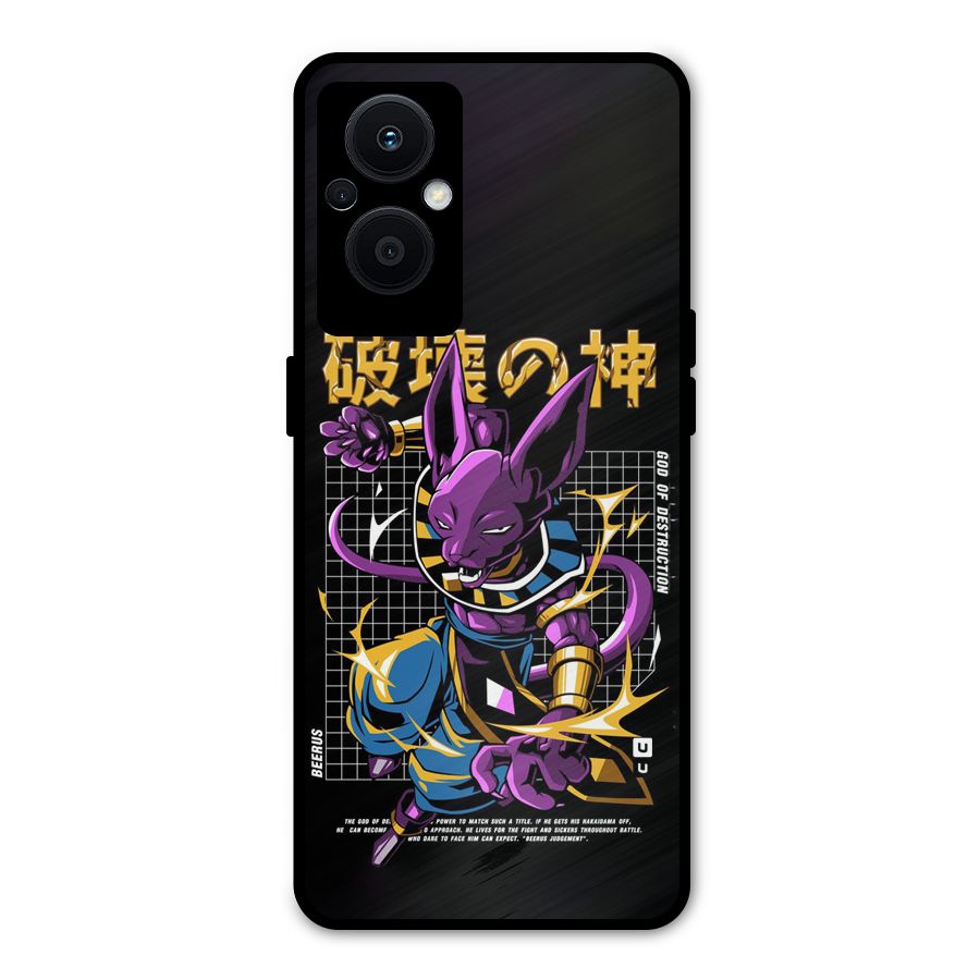 God Of Destruction Metal Back Case for Oppo F21 Pro 5G