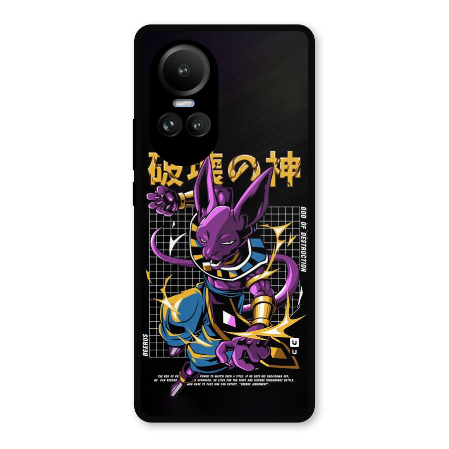 God Of Destruction Metal Back Case for Oppo Reno10 Pro