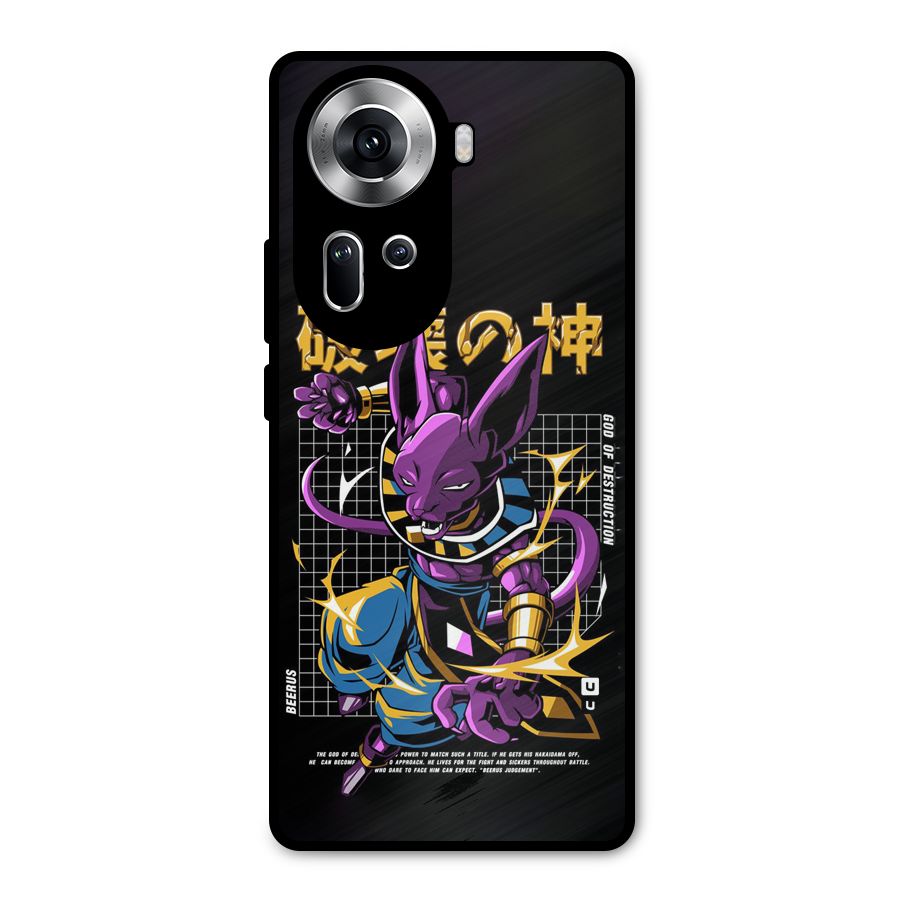 God Of Destruction Metal Back Case for Oppo Reno11 5G