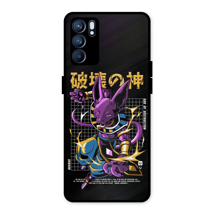 God Of Destruction Metal Back Case for Oppo Reno6 5G