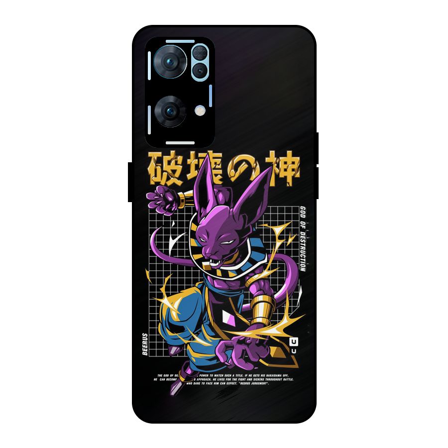 God Of Destruction Metal Back Case for Oppo Reno7 Pro 5G
