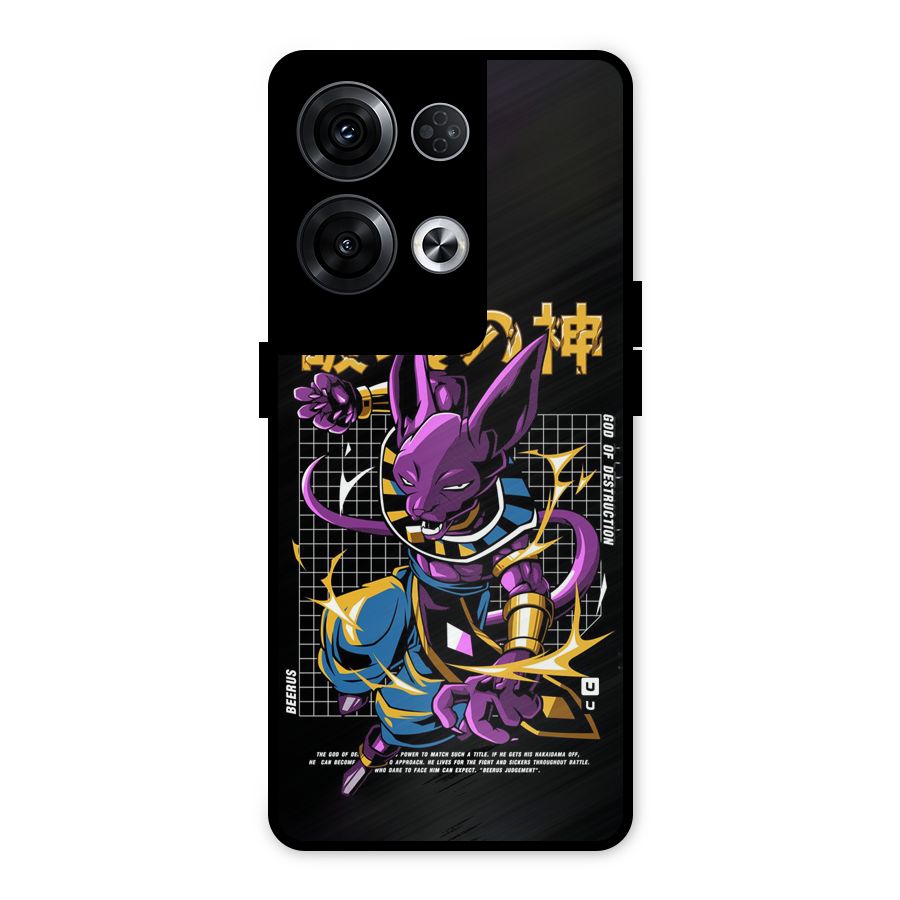 God Of Destruction Metal Back Case for Oppo Reno8 Pro 5G