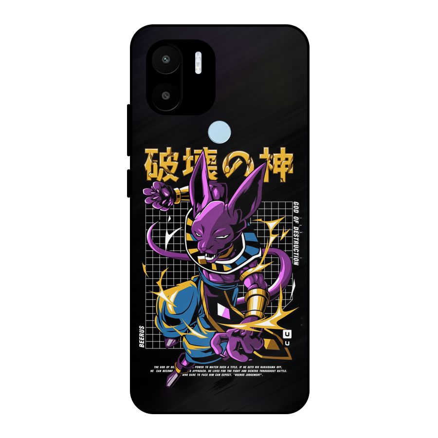 God Of Destruction Metal Back Case for Redmi A1 Plus