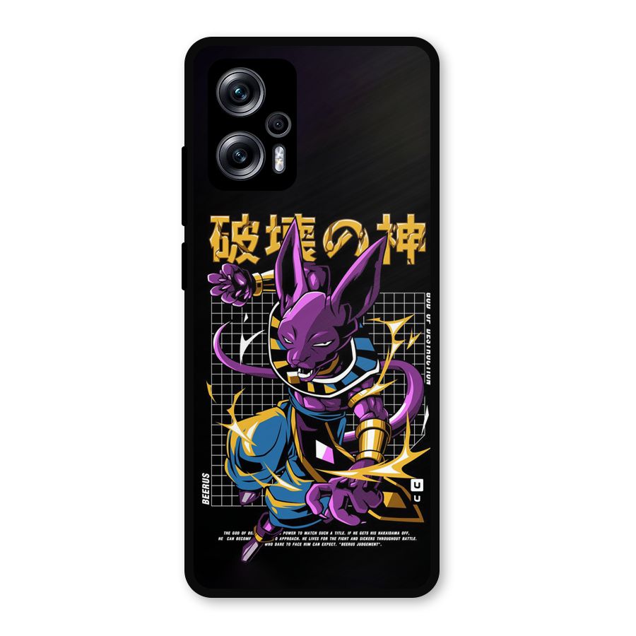 God Of Destruction Metal Back Case for Redmi K50i