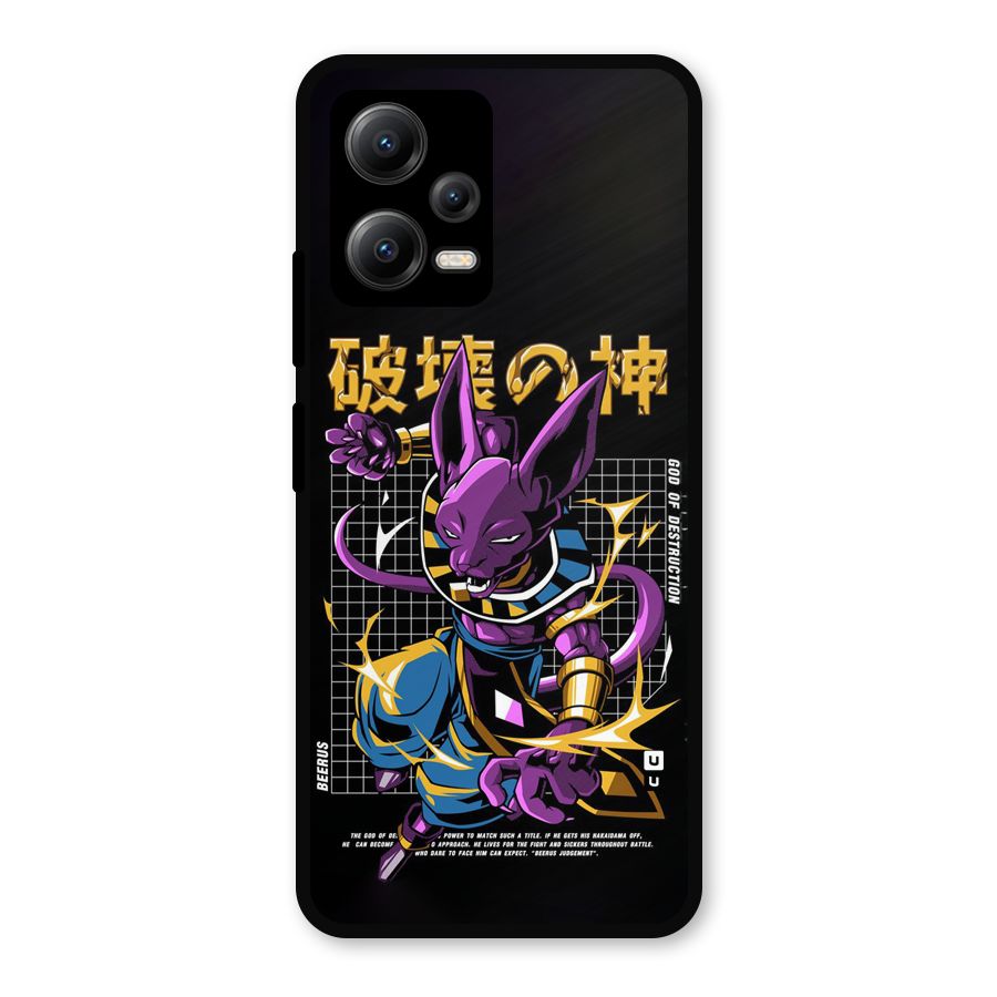 God Of Destruction Metal Back Case for Redmi Note 12 5G