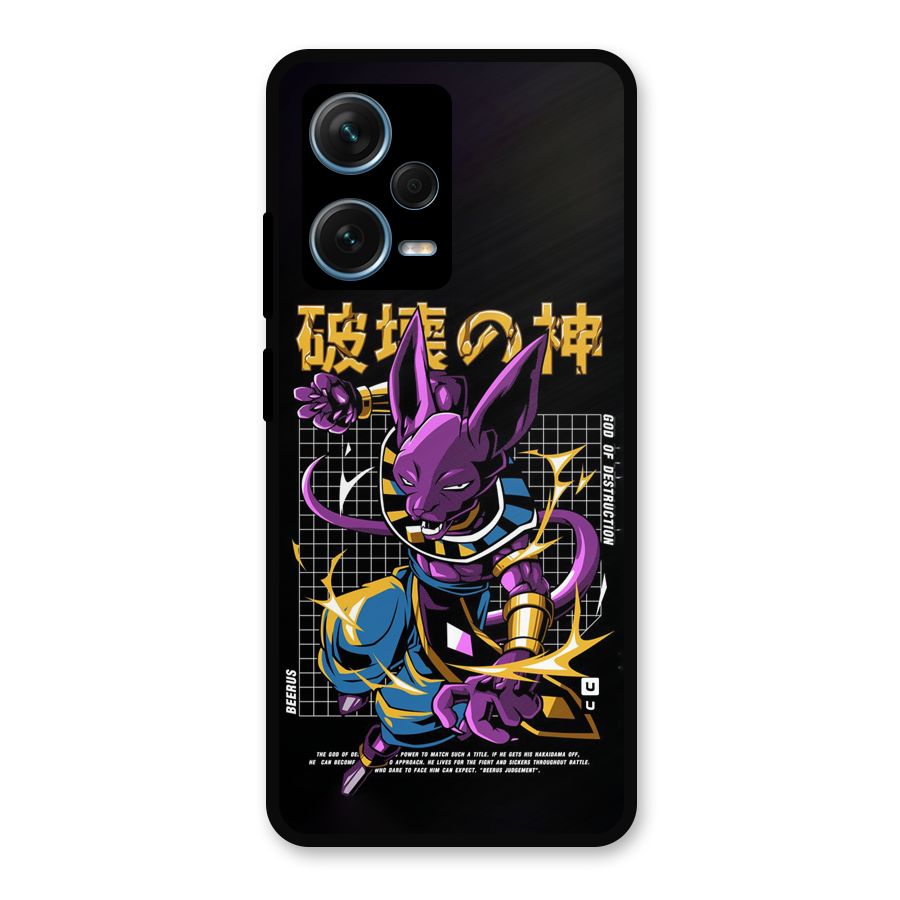 God Of Destruction Metal Back Case for Redmi Note 12 Pro Plus 5G