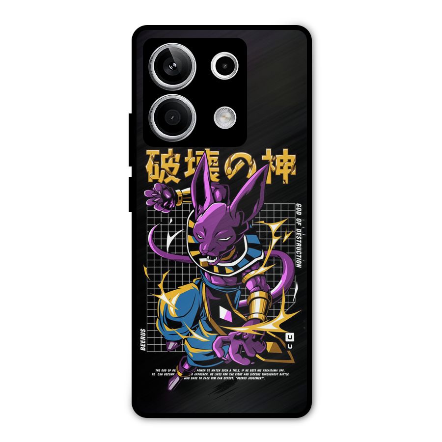 God Of Destruction Metal Back Case for Redmi Note 13 5G